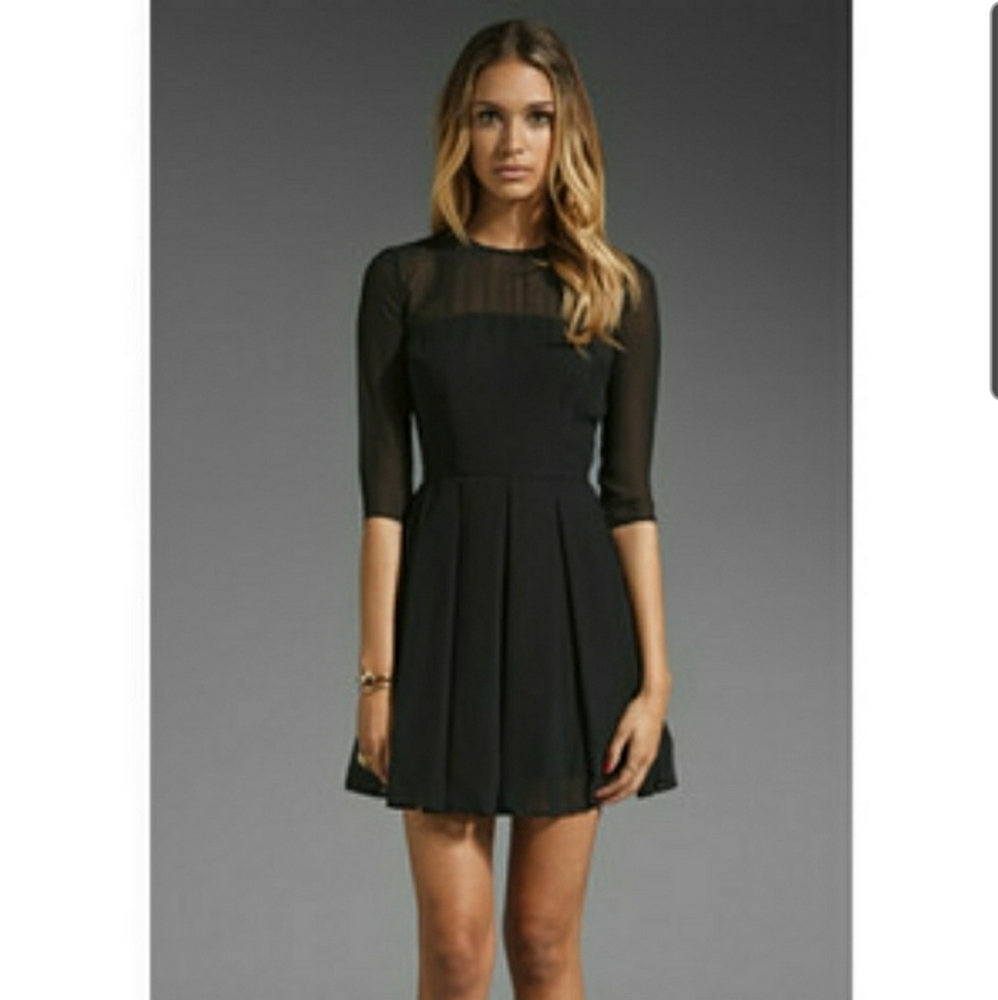 BB Dakota Rylan Sheer Shell Black Dress NWT